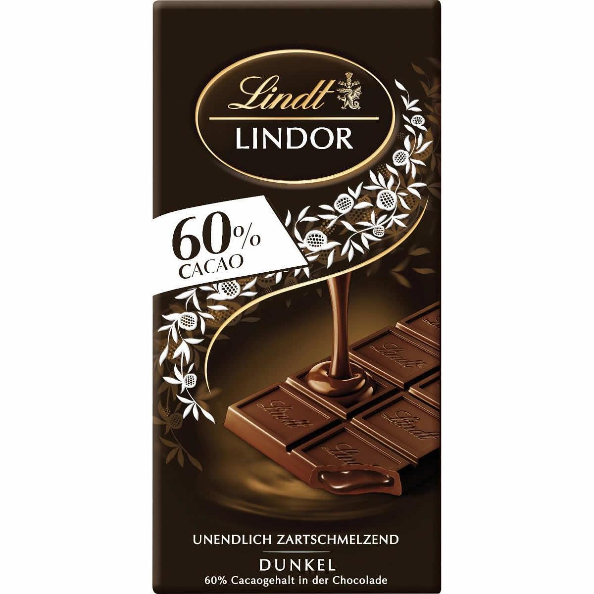 ШОКОЛАД ЛИНДОР 60% КАКАО 100ГР